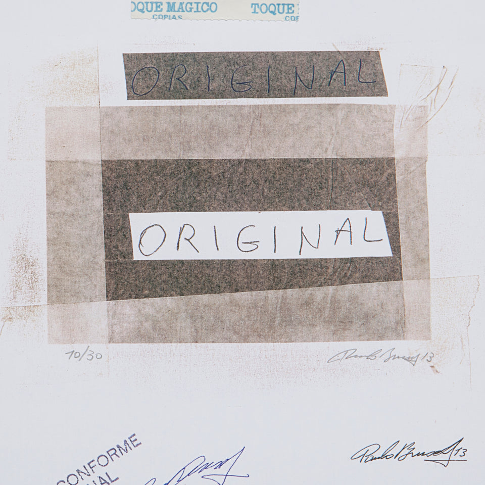 Paulo Bruscky, Original conforme cópia / Cópia conforme original