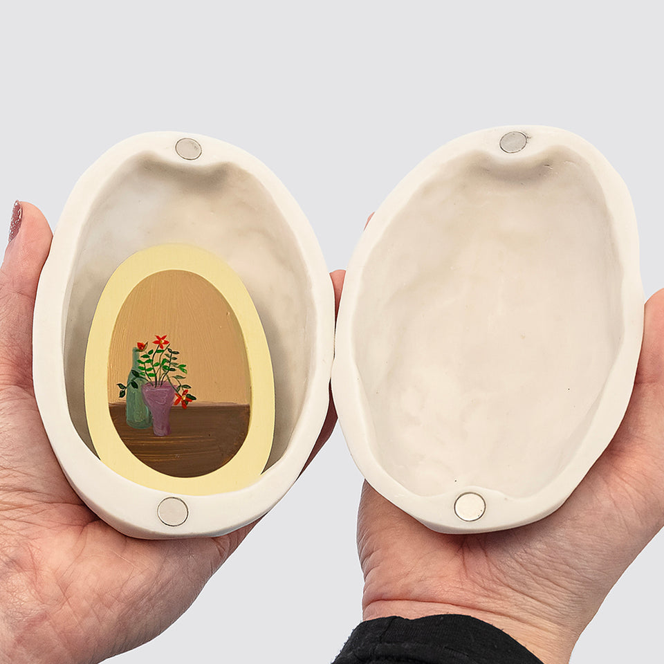 Ovo com paisagem dentro