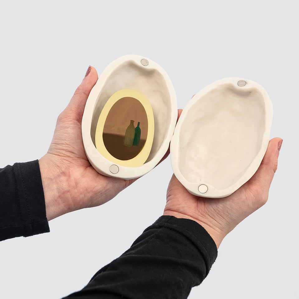 Ovo com paisagem dentro