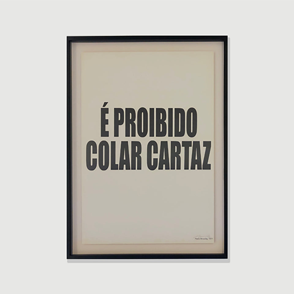É Proibido colar Cartaz