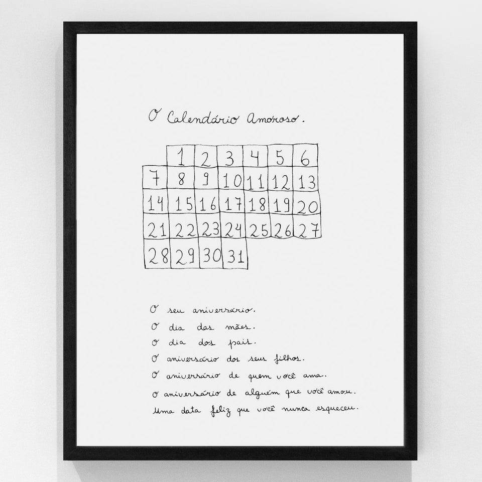 Nazareno, O Calendário Amoroso