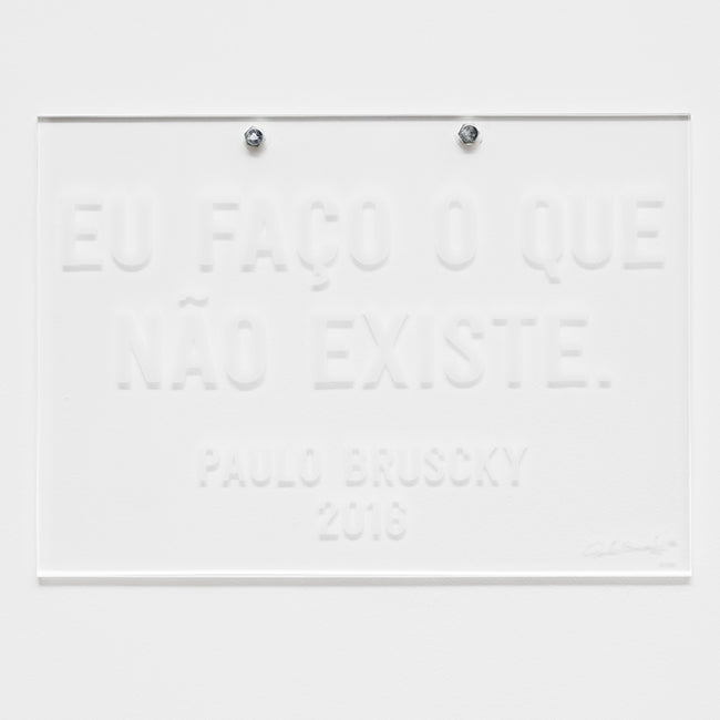 Paulo Bruscky, Eu faço o que não existe