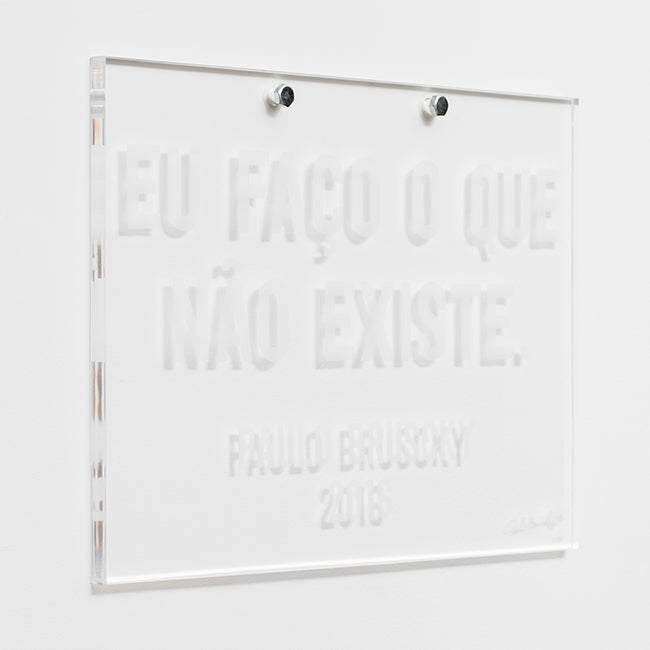 Paulo Bruscky, Eu faço o que não existe